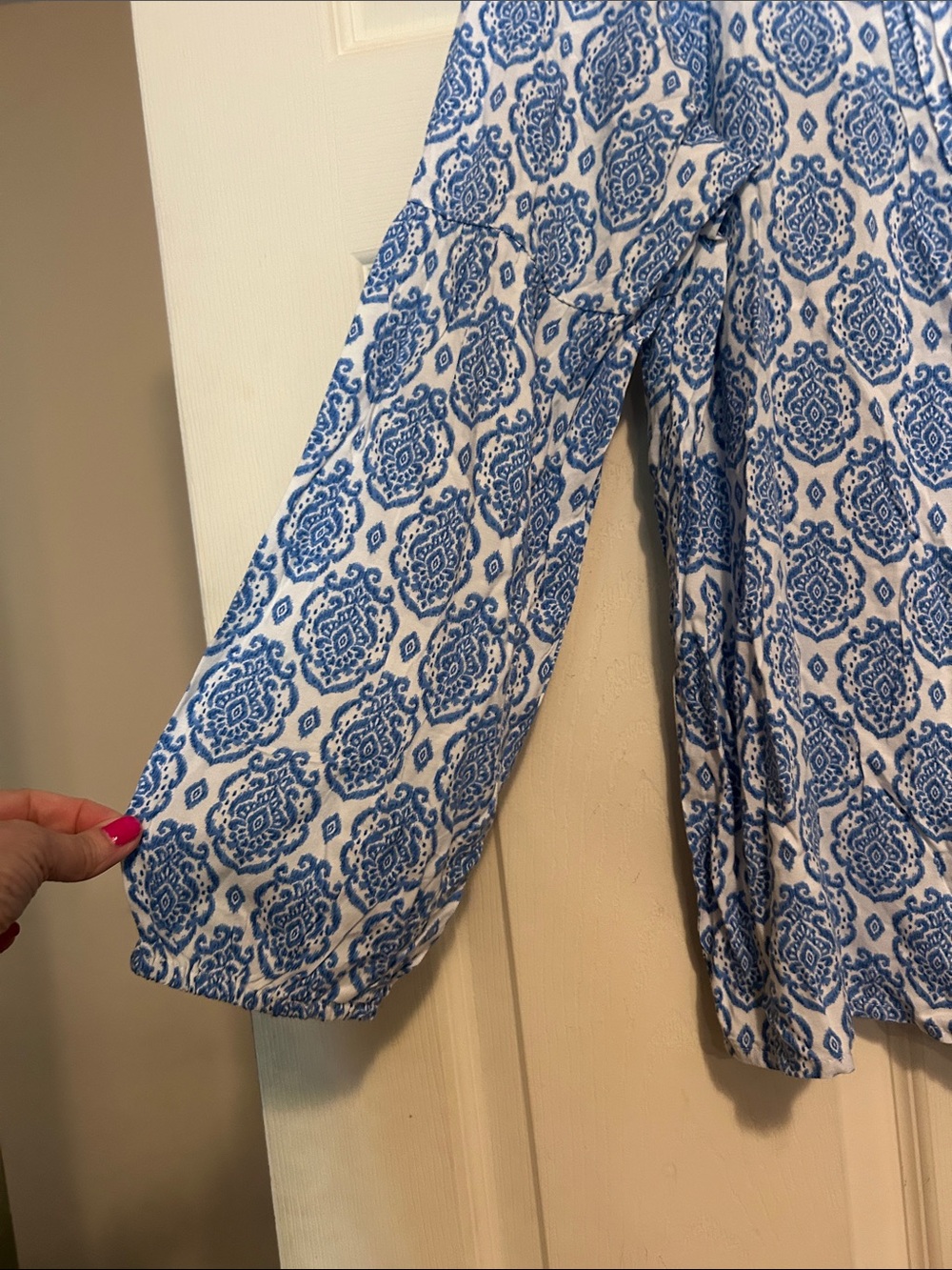 Stella Parker Blue and White Top Size XXL - Picture 4 of 8